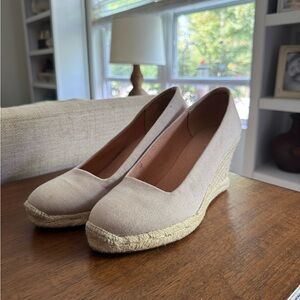 J. Crew Sand Colored Wedges